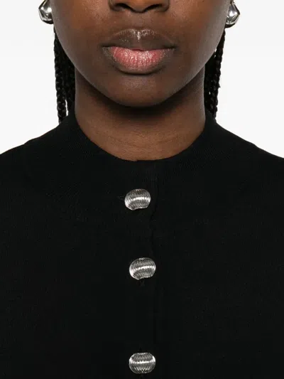 Brandon Maxwell Aubrey Button-up Cardigan In Black
