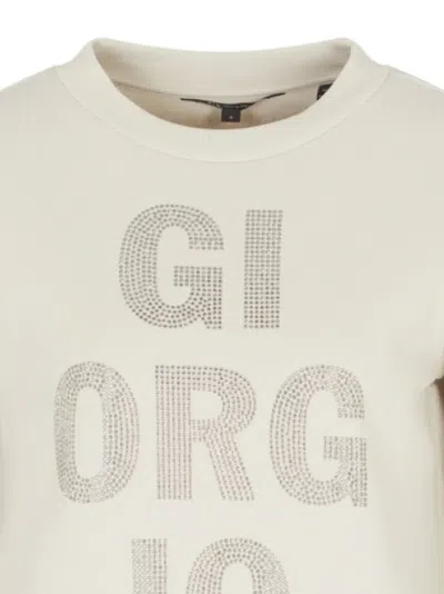 Armani Exchange Embellished Sweatshirt In White