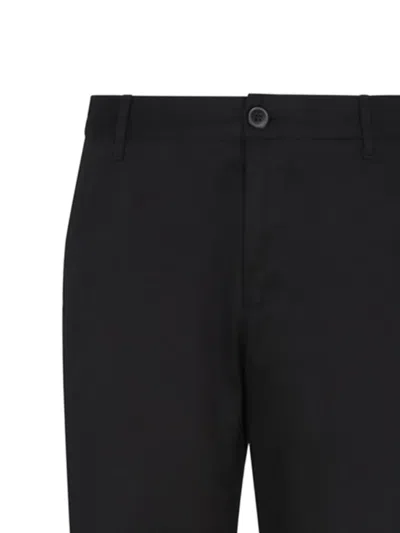 Armani Exchange Button Trousers In Black