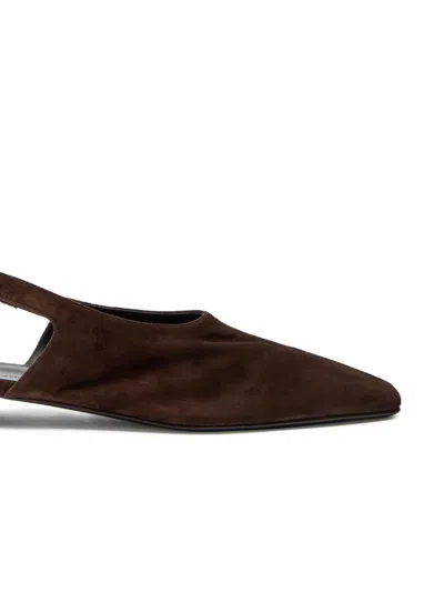 Khaite Cecilia Suede Slingback Flats In Multi