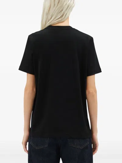 Msgm Logo-print Cotton T-shirt In Black