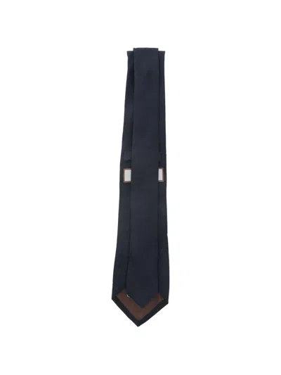 Canali Textured Tie In Blue