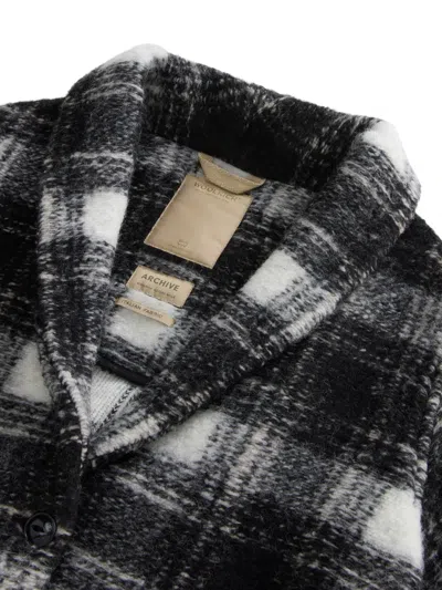 Woolrich Gentry Checked Overshirt In Black