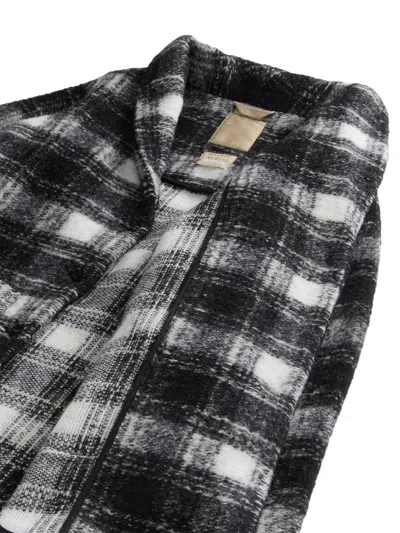 Woolrich Gentry Checked Overshirt In Black
