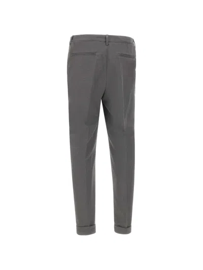 Devore Pleated Trousers In Gray
