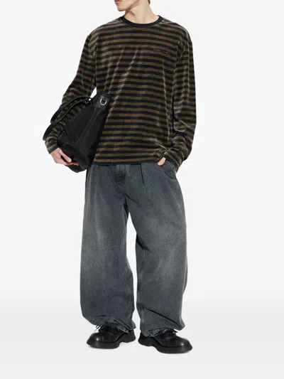 Samsoe & Samsoe Striped Long-sleeved T-shirt In Brown