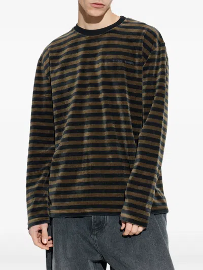 Samsoe & Samsoe Striped Long-sleeved T-shirt In Brown