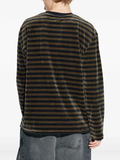 Samsoe & Samsoe Striped Long-sleeved T-shirt In Brown