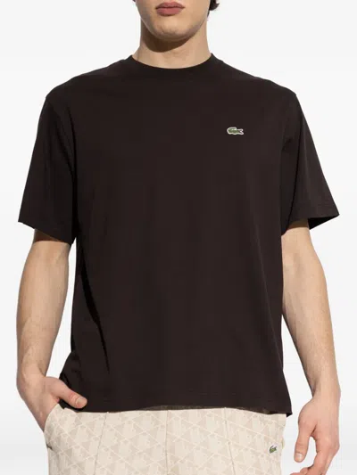 Lacoste Logo T-shirt In Black