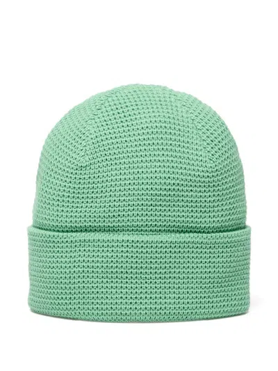 Pleasures Waffle-knit Beanie In Green