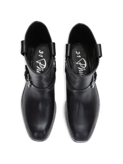 3.1 Phillip Lim Alexa Leather Moto Boots In Black