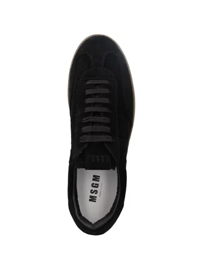 Msgm Logo-detail Leather Sneakers In Multi