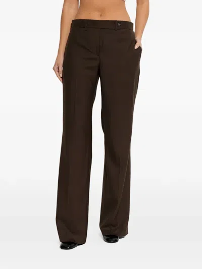 Paul Smith Belt Loop Track Pants In Brown