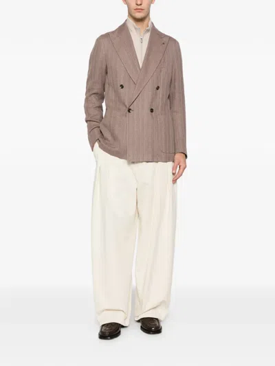 Tagliatore Double-breasted Patch-pocket Blazer In Multi