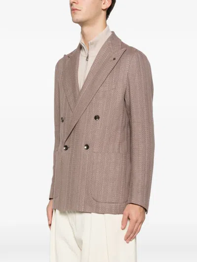 Tagliatore Double-breasted Patch-pocket Blazer In Multi