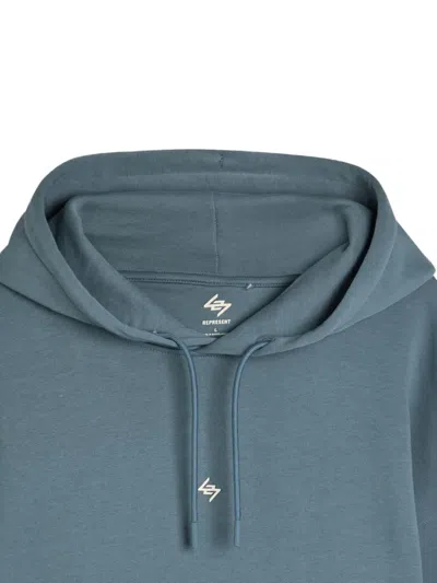 Represent 247 Drawstring Hooded Sweatshirt In Blue