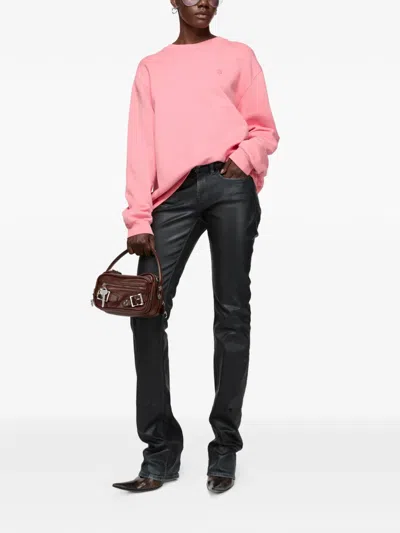 Acne Studios Logo Sweatshirt In Pink