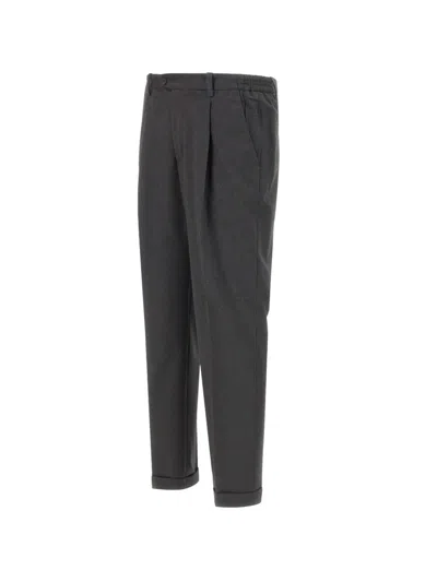 Devore Pleated Trousers In Gray