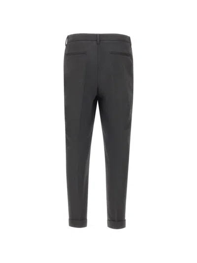 Devore Pleated Trousers In Gray