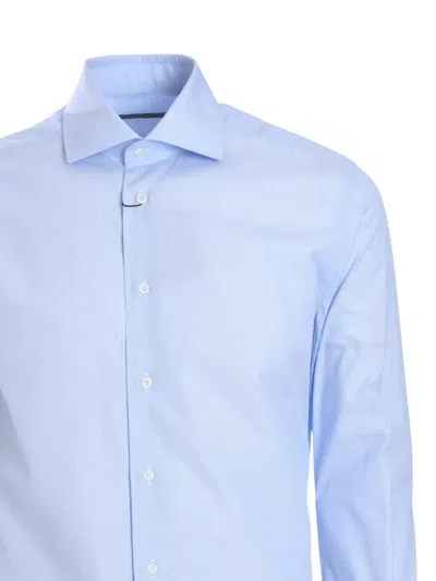 Corneliani Long-sleeve Buttoned Shirt In Blue