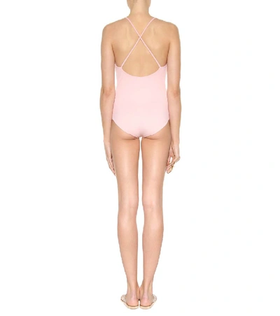 Shop Marysia Palisades Ruffle Swimsuit In Rose