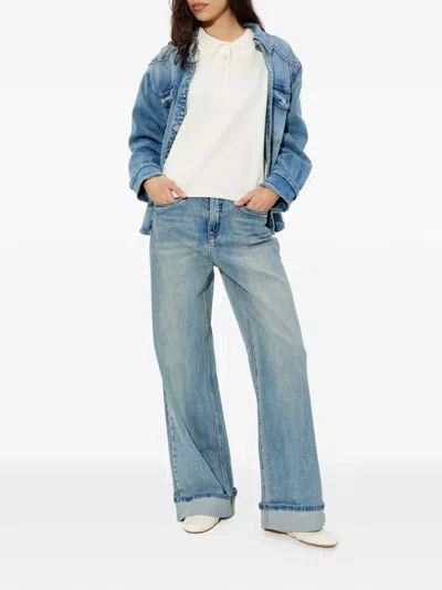 Gestuz Cuffed Denim Jeans In Blue
