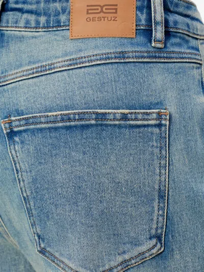 Gestuz Cuffed Denim Jeans In Blue