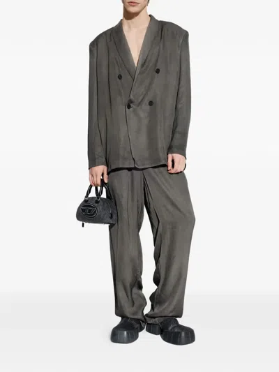 Diesel Elasticated Trousers In Gray