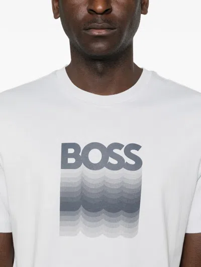 Hugo Boss Logo-graphic T-shirt In White