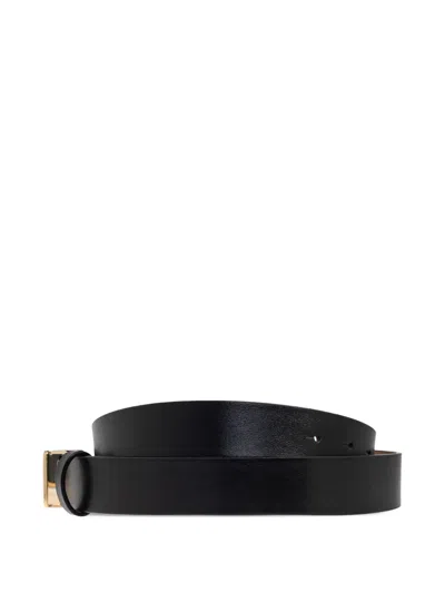 Dsquared2 D2 Upside Down Plaque Belt In Black