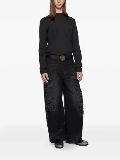 Acne Studios Long-sleeve Top In Black