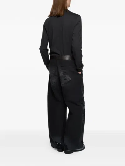 Acne Studios Long-sleeve Top In Black