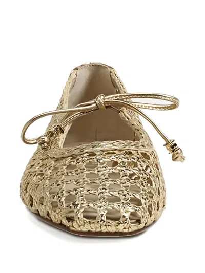 Sam Edelman Marcie Woven Flats Amber Gold Weave In Gold