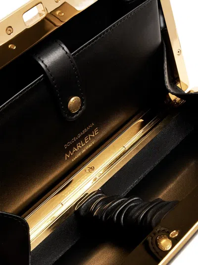 Dolce & Gabbana Medium Marlene Chain-strap Clutch In Brown