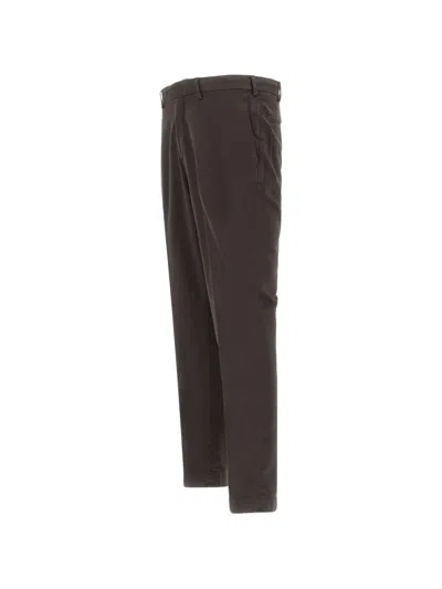 Devore Concealed-closure Trousers In Brown