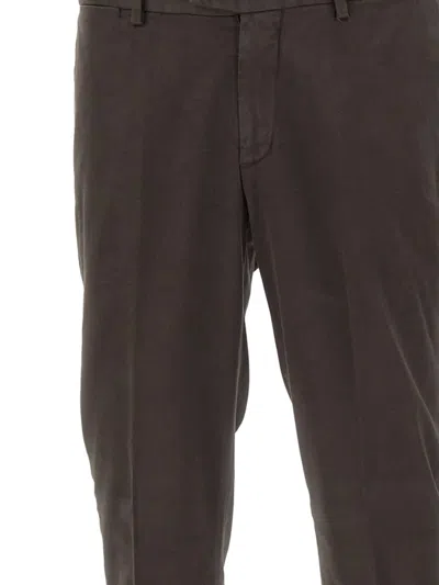 Devore Concealed-closure Trousers In Brown