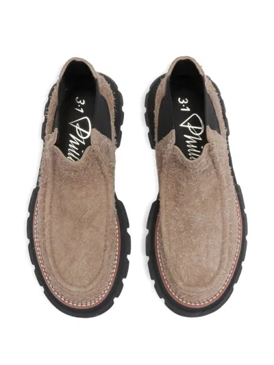 3.1 Phillip Lim Kate Lug Sole Platform Chelsea Boot In Brown