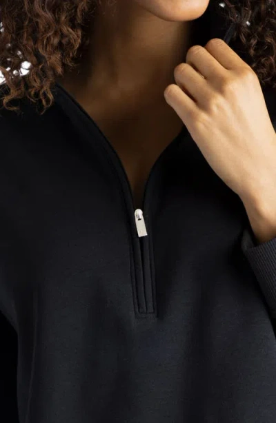 Travismathew Cloud Half Zip Pullover In Black