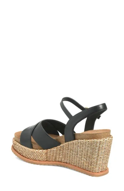 Söfft Devyn Slingback Espadrille Platform Wedge Sandal In Black