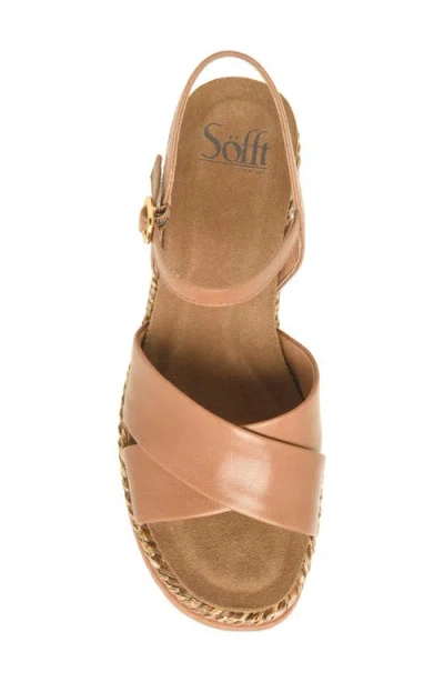 Söfft Devyn Slingback Espadrille Platform Wedge Sandal In Sand