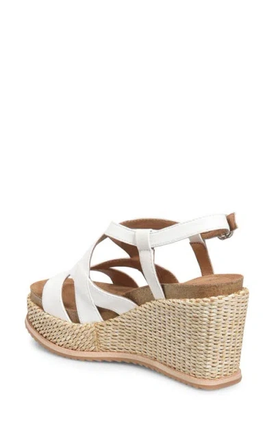 Söfft Devyn Slingback Espadrille Platform Wedge Sandal In White