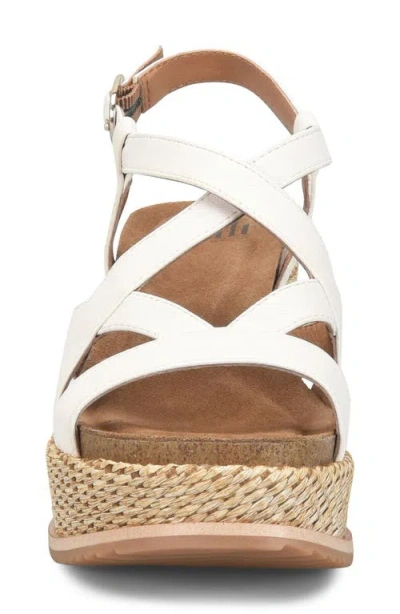 Söfft Devyn Slingback Espadrille Platform Wedge Sandal In White
