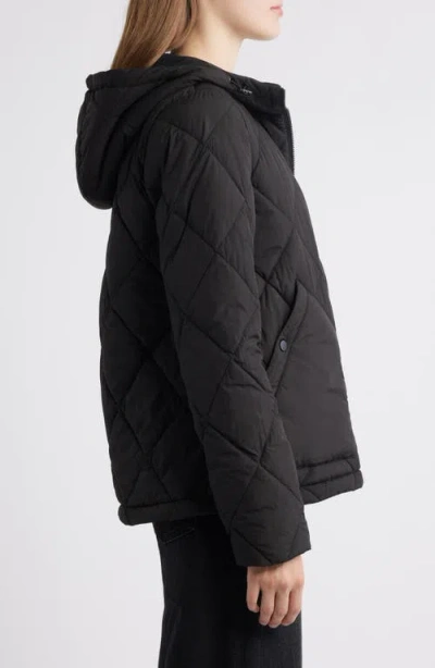 Bernardo Quilted Packable Puffer Jacket In Black