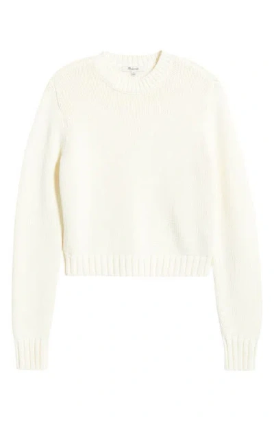 Madewell Holly Solid Pullover Sweater In White