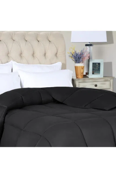 Superior Reversible Down Alternative Comforter In Black