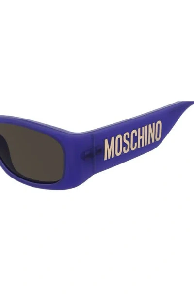Moschino Rectangle-frame Sunglasses In Blue