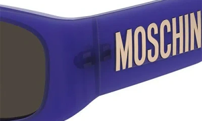 Moschino Rectangle-frame Sunglasses In Blue