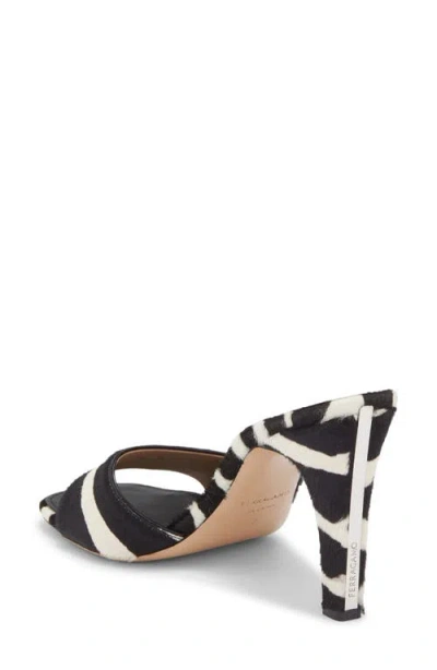 Ferragamo Tatiana Zebra Print High-heeled Sandals In Black