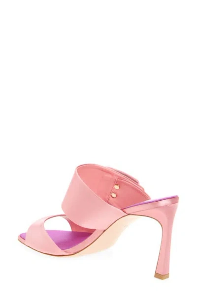 Roger Vivier Trompette 85 Crystal-embellished Satin Mules In Pink