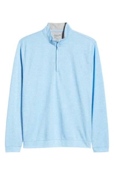 Johnnie-o Pircio Performance Quarter Zip Pullover In Blue